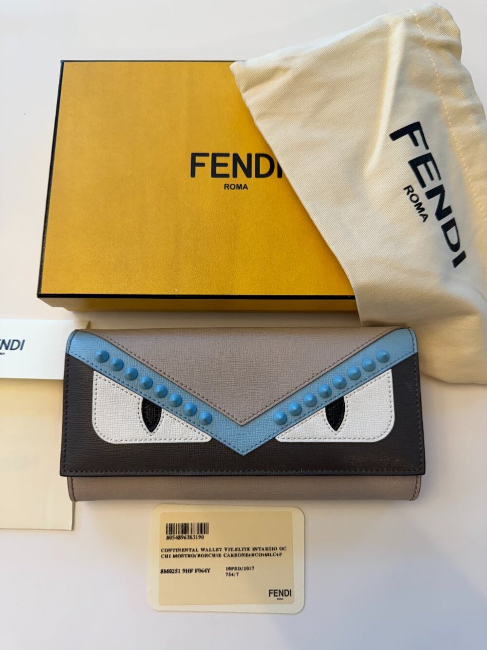 Fendi Monster Applique Wallet